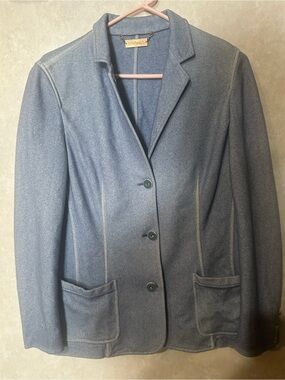 COLOMBO Women's Soft Blue Blazer Jacket - Classic Single-Breasted Style